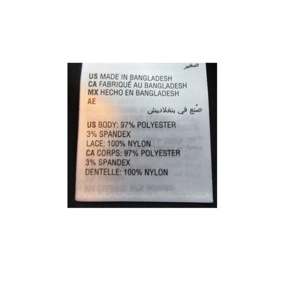 INC Women's Polyester Blend Satin Lace-Trim Chemise Nightgown, Black, XL - Picture 5 of 6